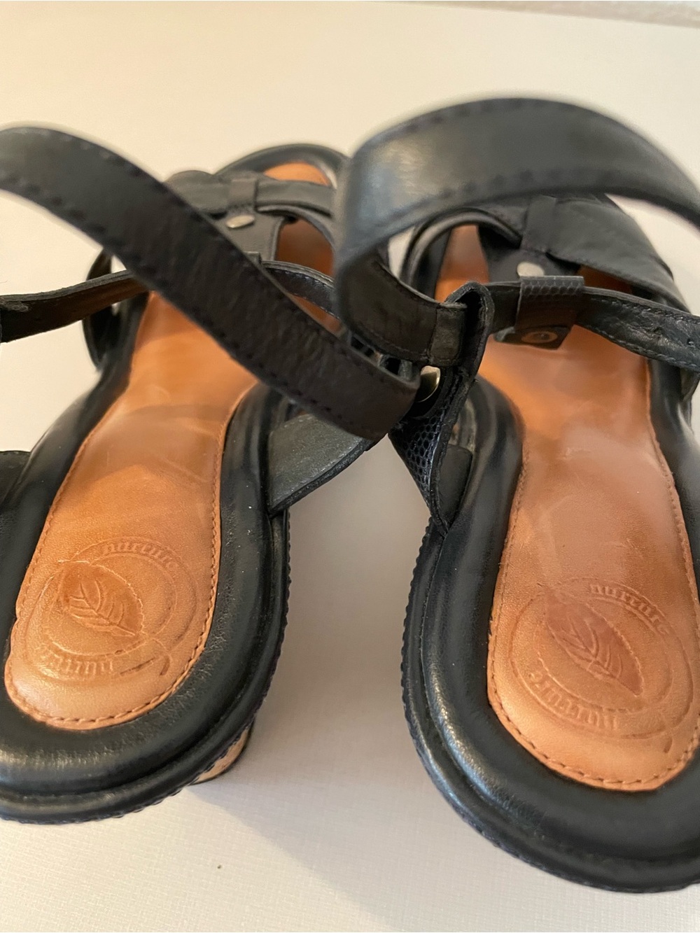 Nurture Leather Wedge Sandals Size 7.5 - Picture 5 of 9
